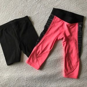 3T Capri yoga pants and fitted shorts